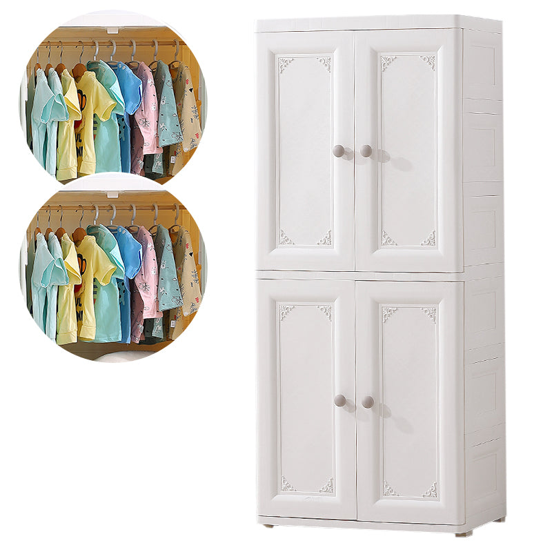 Contemporary Style Wardrobe Plastic Bedroom Wardrobe Closet With Lock