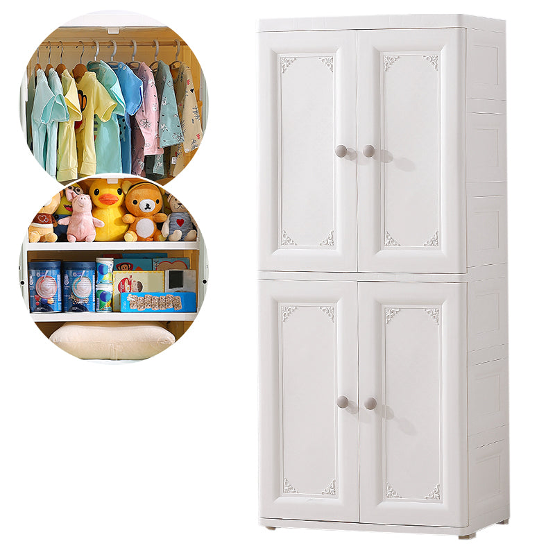 Contemporary Style Wardrobe Plastic Bedroom Wardrobe Closet With Lock