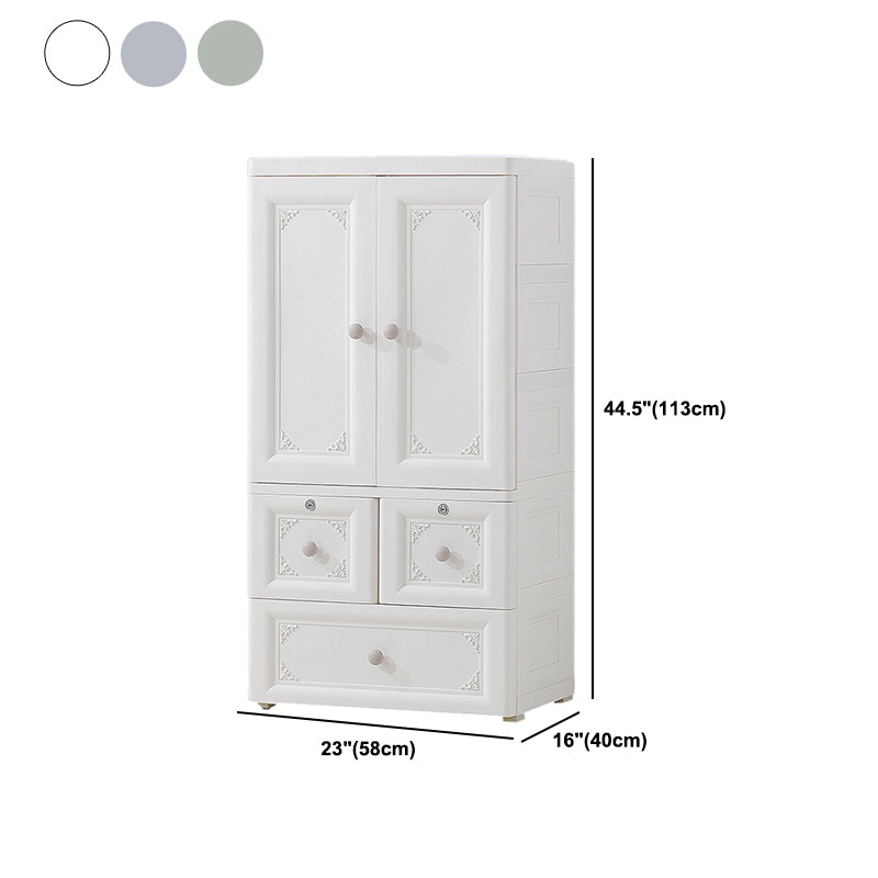 Contemporary Style Wardrobe Plastic Bedroom Wardrobe Closet With Lock