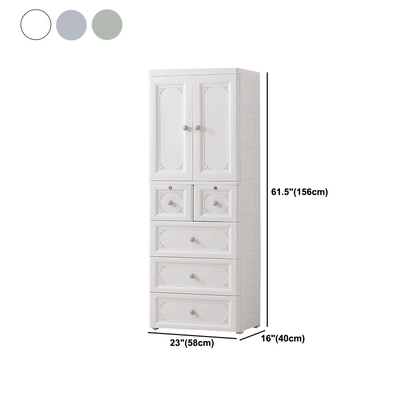 Contemporary Style Wardrobe Plastic Bedroom Wardrobe Closet With Lock
