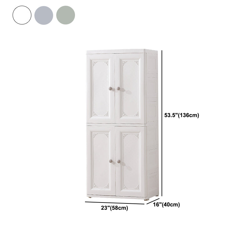 Contemporary Style Wardrobe Plastic Bedroom Wardrobe Closet With Lock