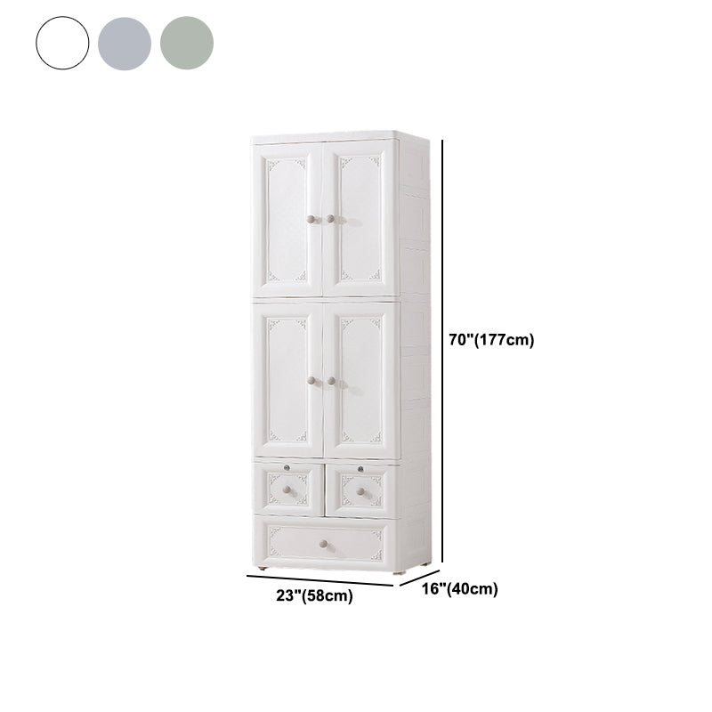 Contemporary Style Wardrobe Plastic Bedroom Wardrobe Closet With Lock