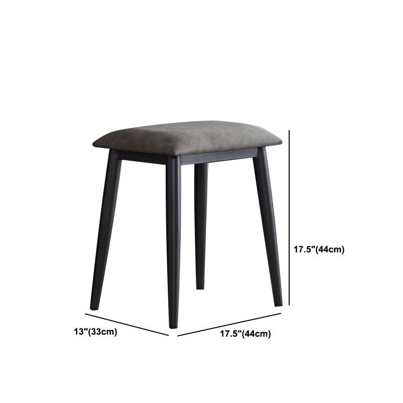 Contemporary Stone Vanity, 2 Storage Drawers With Stool, Black/White