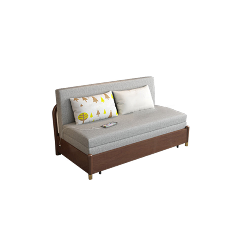 Contemporary Convertible Armless Cotton Blend Bed Sofa Couch