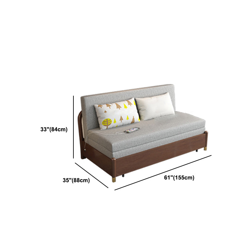 Contemporary Convertible Armless Cotton Blend Bed Sofa Couch