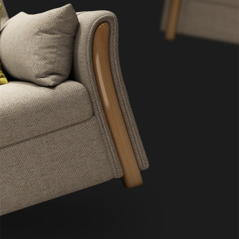 Convertible Contemporary Flared Arm Cotton Blend Bed Sofa Couch