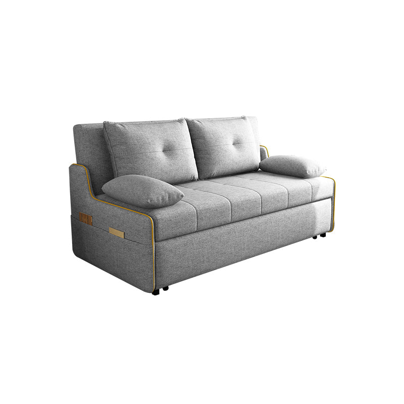 Convertible Contemporary Cotton Blend Bed Sofa Couch in Gray