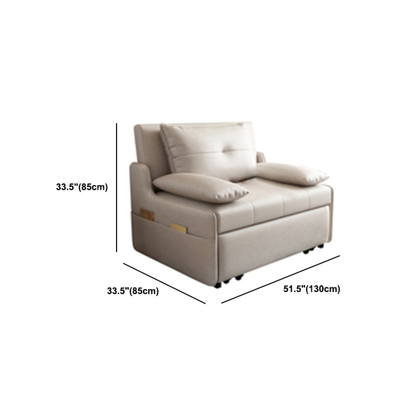 Convertible Contemporary Cotton Blend Bed Sofa Couch in Gray