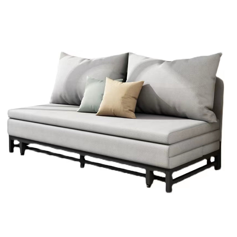 30.70" W x31.49" H Linen Armless Sofa Contemporary Convertible Sofa Bed