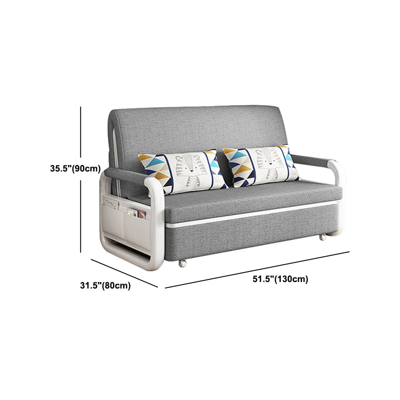 Cotton Blend Slipcovered Convertible Contemporary Bed Sofa Couch