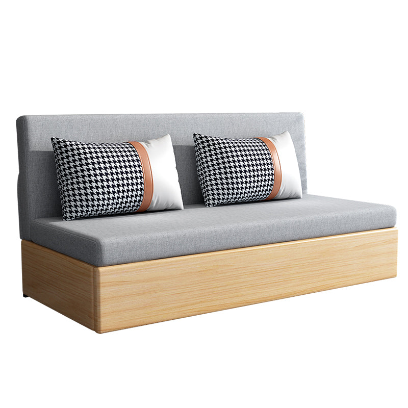 Cotton Blend Contemporary Convertible Bed Sofa Couch with Pillows