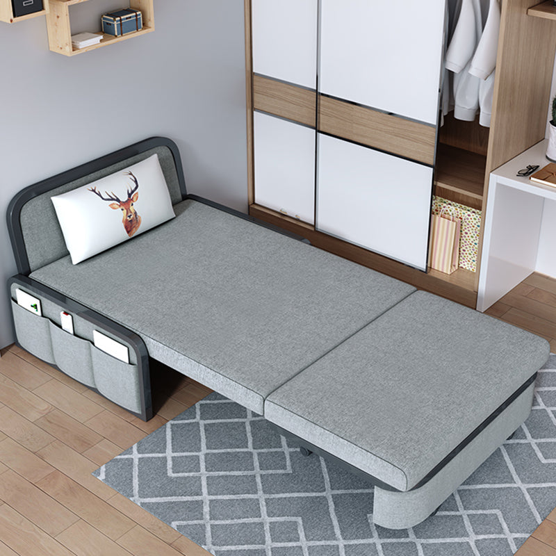 Convertible Contemporary Armless Bed Sofa Couch with Pillows