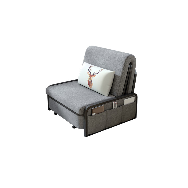 Convertible Contemporary Armless Bed Sofa Couch with Pillows