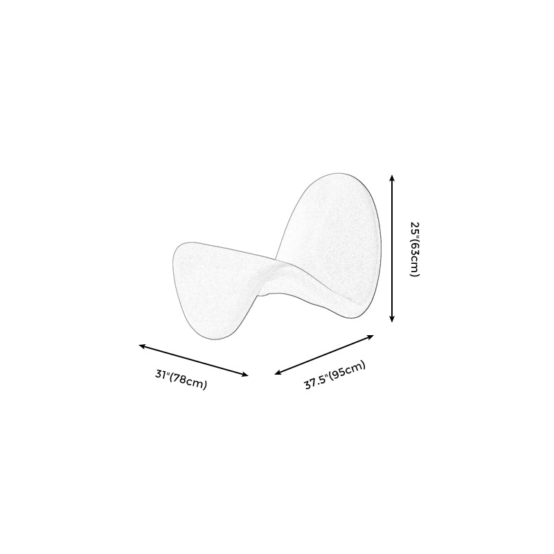 30.7" L x37.4"W x24.8"H Armless Tight Back Chair for Living Room