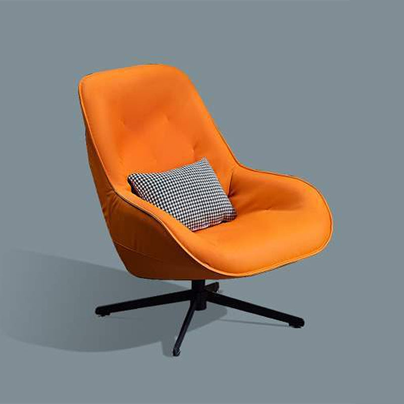 22.44"Wide x 22.44"Deep Bonded Leather Armless Chair with Spider Base