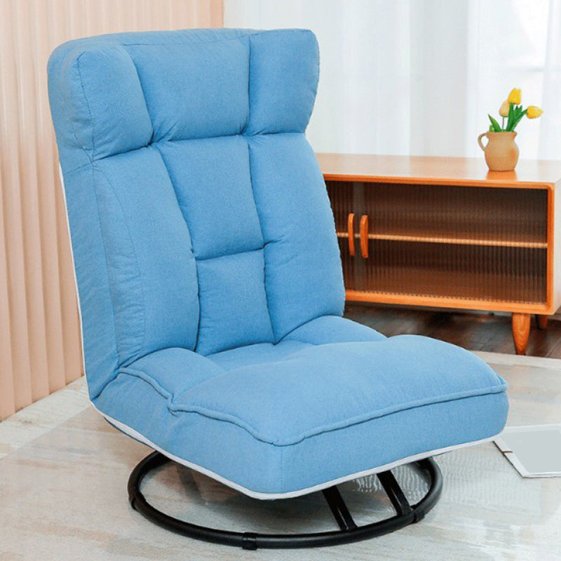 Linen Blend Sewn Pillow Back Chair for Apartment 21.65" Long