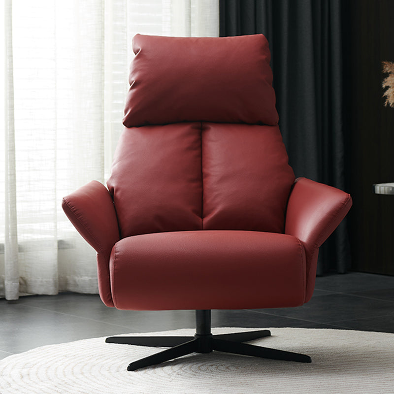 Solid Color Swivel Chair with Black Legs Arms Included Room Chair for Living Room