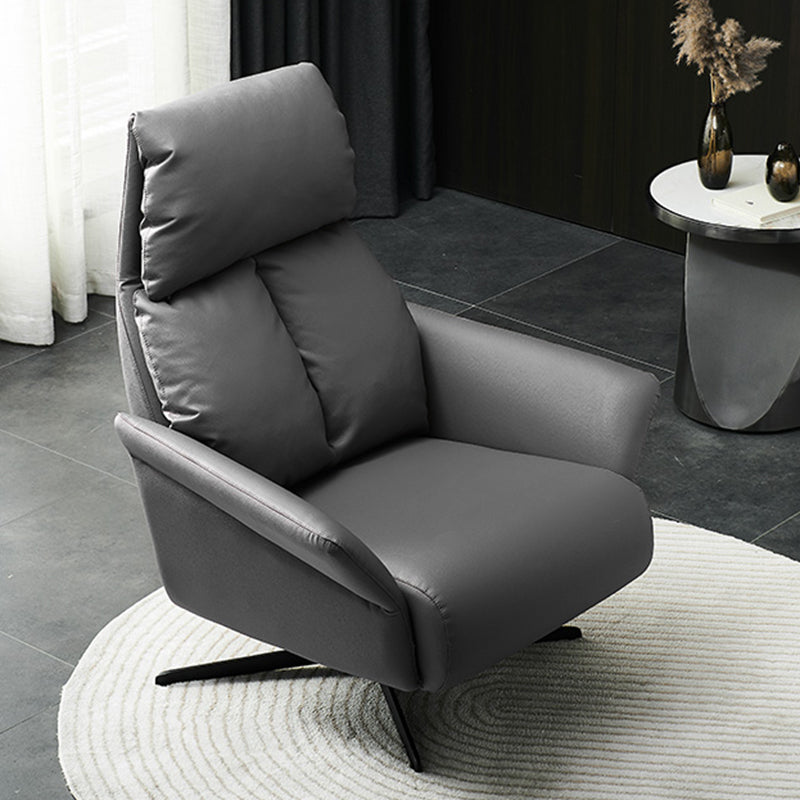 Solid Color Swivel Chair with Black Legs Arms Included Room Chair for Living Room