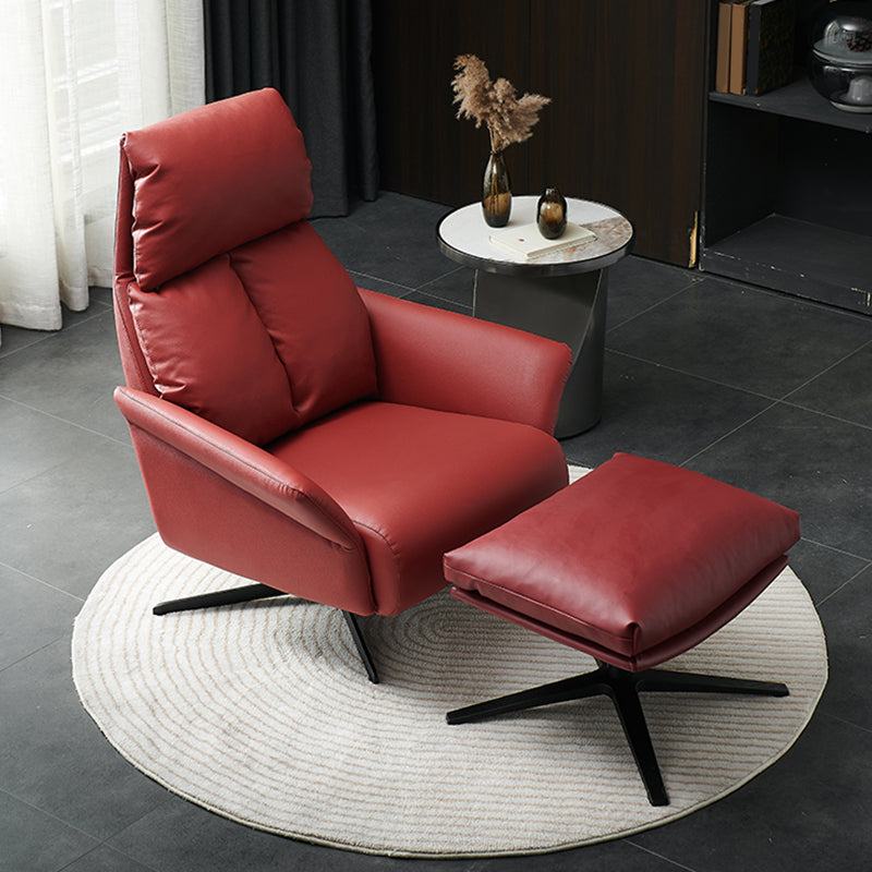 Solid Color Swivel Chair with Black Legs Arms Included Room Chair for Living Room