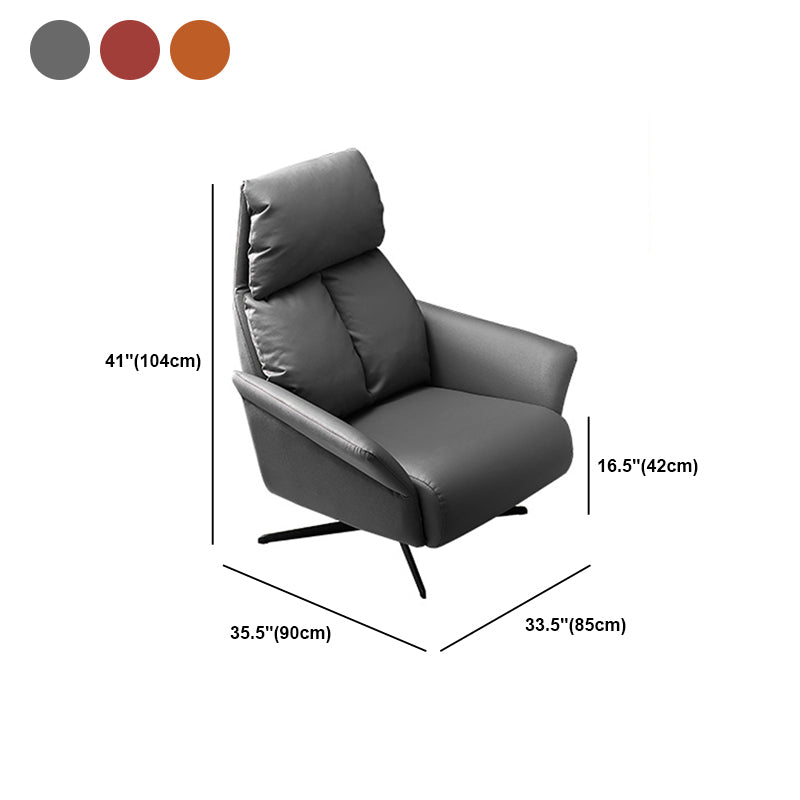 Solid Color Swivel Chair with Black Legs Arms Included Room Chair for Living Room