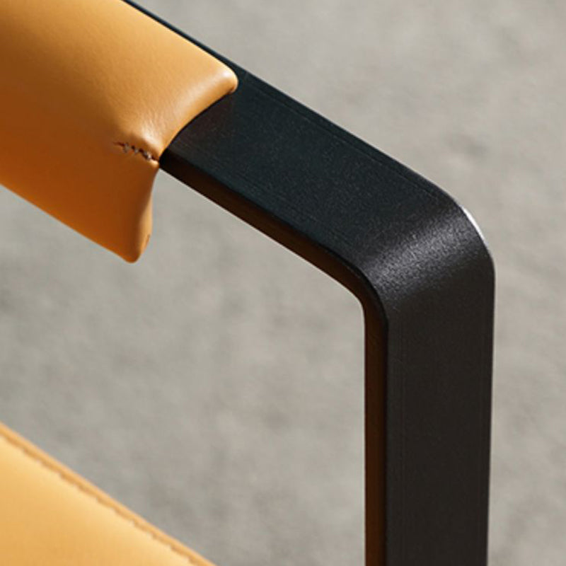 Microfiber and Genuine Leather Genuine Leather Sled Accent Chairs