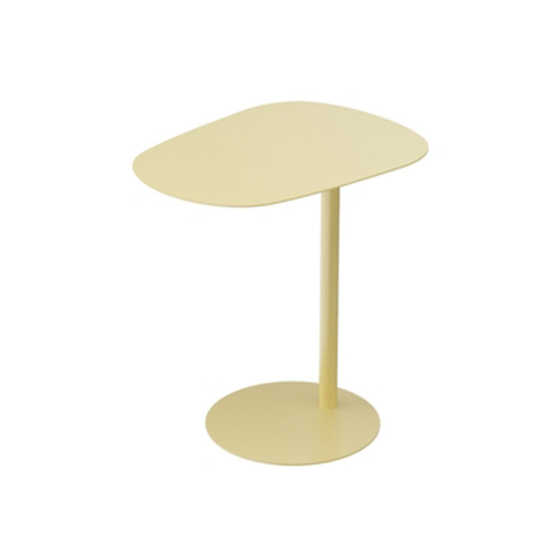 Mid-Century Metal Geometric End Table Pedestal Side Table for Living Room
