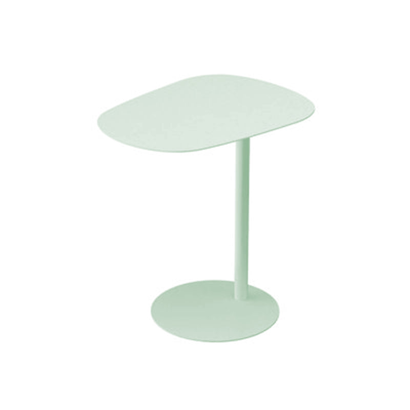 Mid-Century Metal Geometric End Table Pedestal Side Table for Living Room