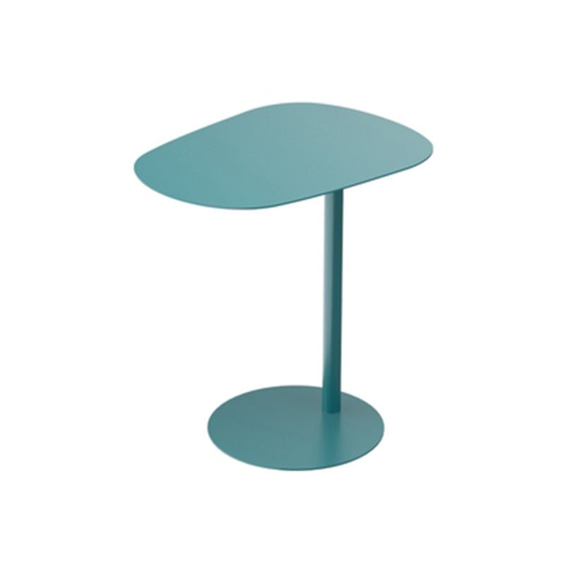 Mid-Century Metal Geometric End Table Pedestal Side Table for Living Room