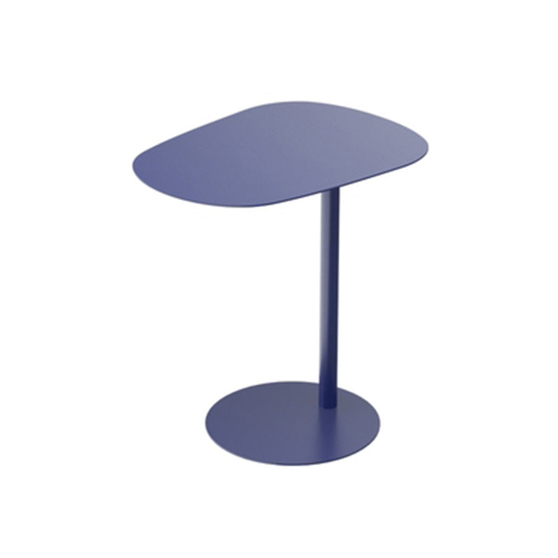 Mid-Century Metal Geometric End Table Pedestal Side Table for Living Room