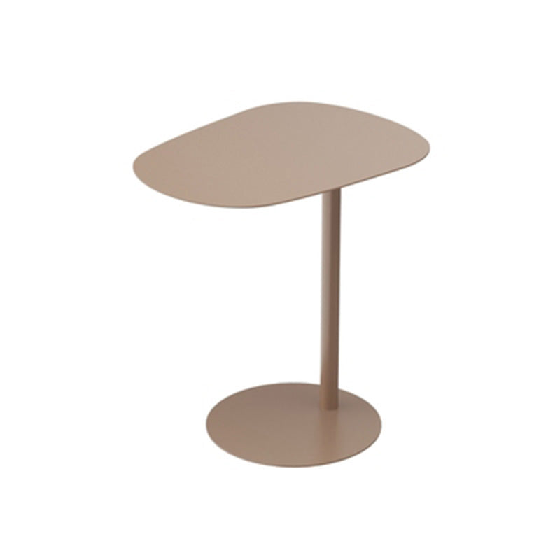 Mid-Century Metal Geometric End Table Pedestal Side Table for Living Room
