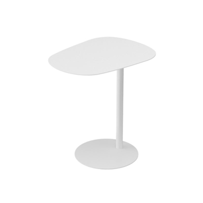 Mid-Century Metal Geometric End Table Pedestal Side Table for Living Room