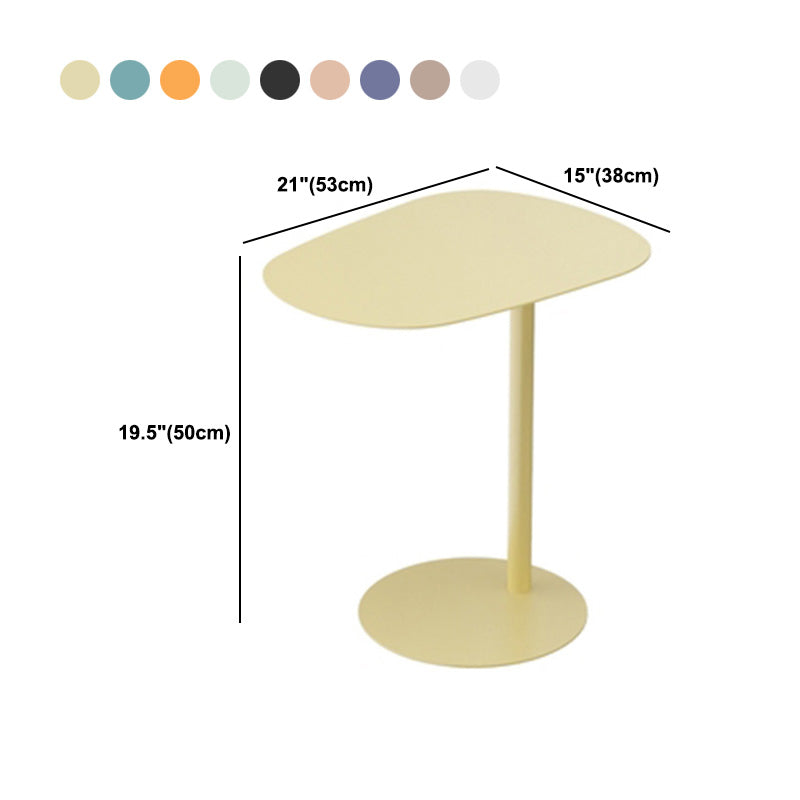 Mid-Century Metal Geometric End Table Pedestal Side Table for Living Room