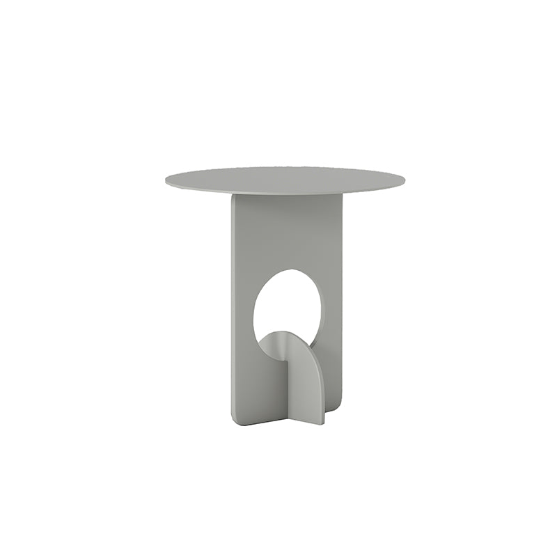Mid-Century Round Side End Table Metal Abstract End Table for Living Room