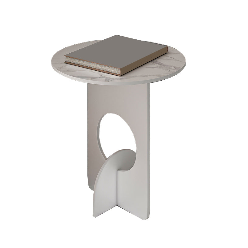 Mid-Century Round Side End Table Metal Abstract End Table for Living Room