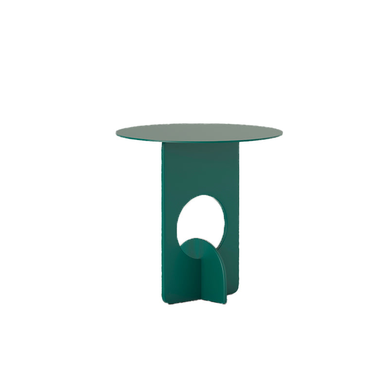 Mid-Century Round Side End Table Metal Abstract End Table for Living Room