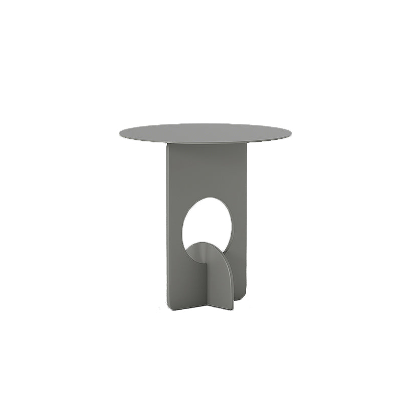 Mid-Century Round Side End Table Metal Abstract End Table for Living Room