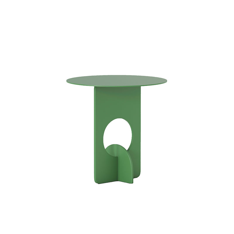 Mid-Century Round Side End Table Metal Abstract End Table for Living Room