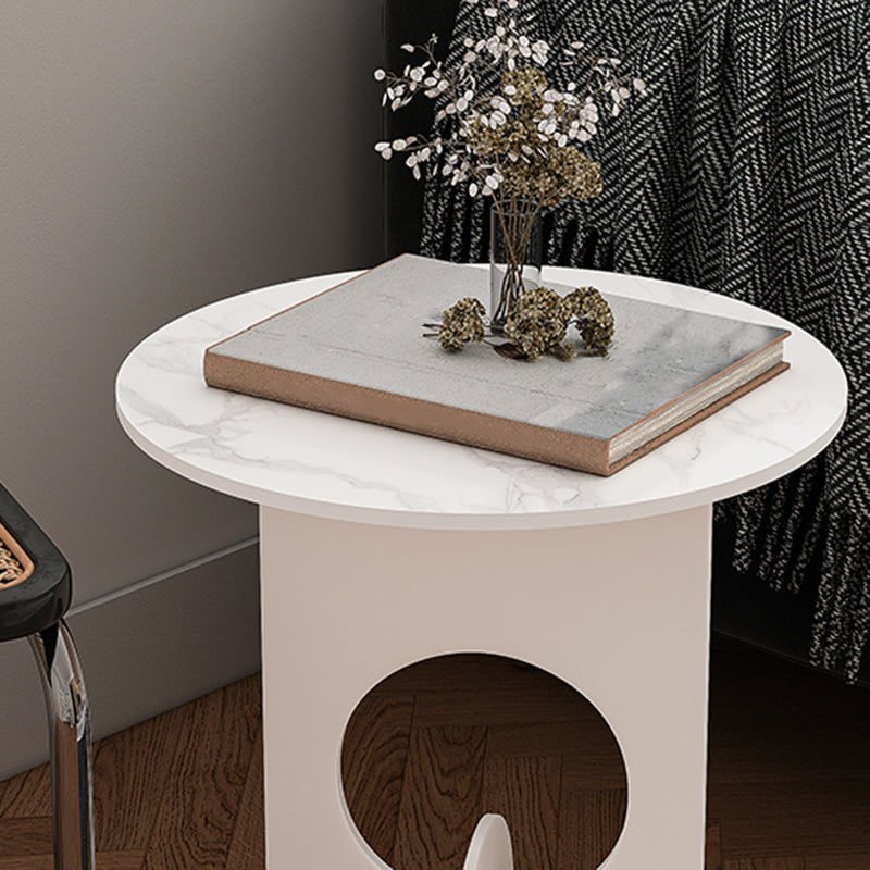 Mid-Century Round Side End Table Metal Abstract End Table for Living Room