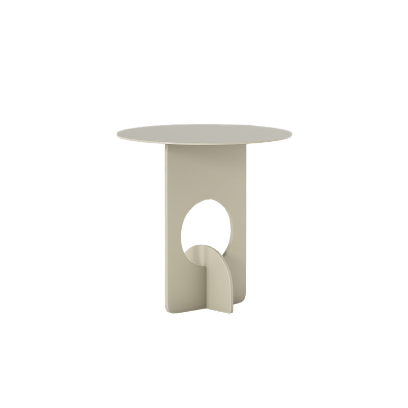 Mid-Century Round Side End Table Metal Abstract End Table for Living Room