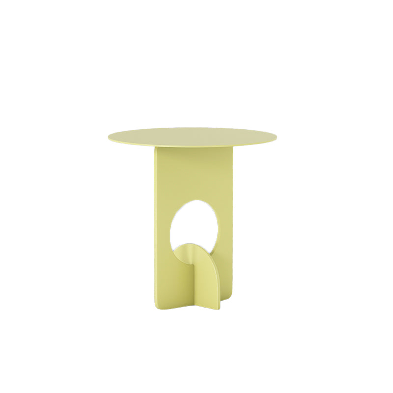 Mid-Century Round Side End Table Metal Abstract End Table for Living Room