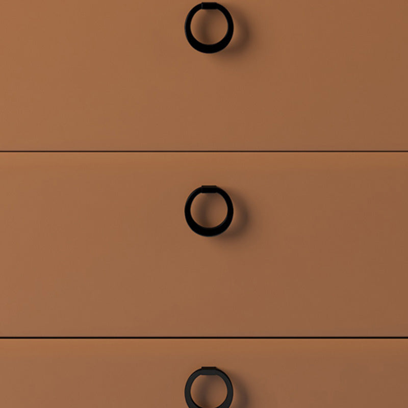 Contemporary Solid Wood Nightstand 23" Tall Night Table with Glass Top