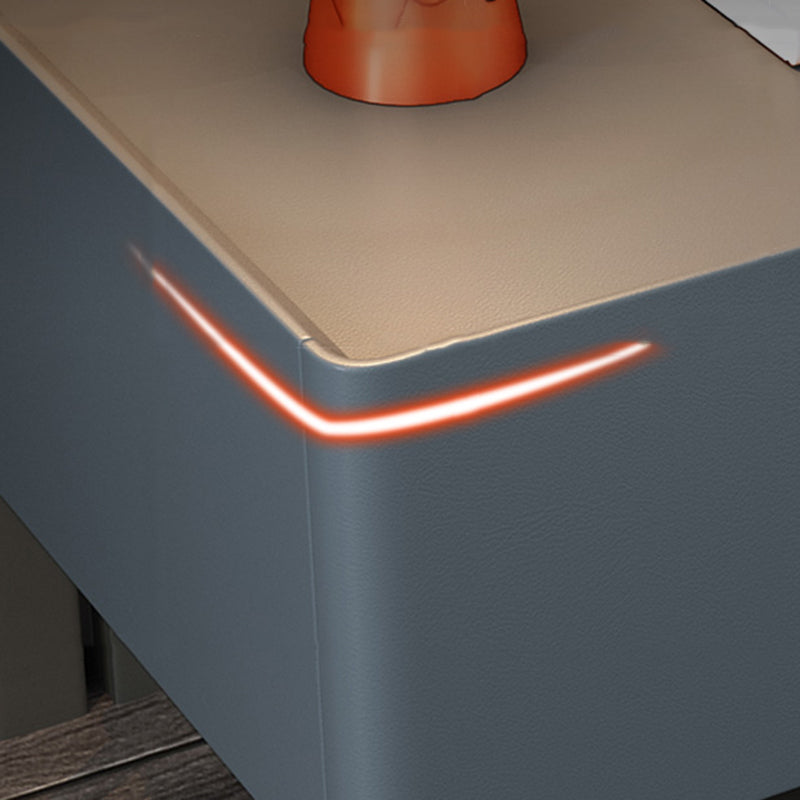 Mid-Century Modern 19-inch Tall Night Table 4 Legs Nightstand with 1 Drawer