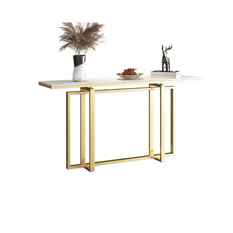 14" H * 31" H Stone Hallway Console Sofa Table, Rectangular Sofa Table