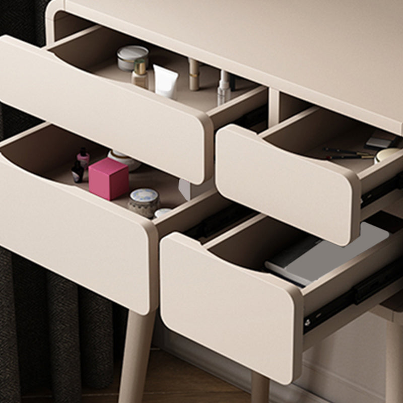 Modern Wooden Vanity Set with Stool for Living Room 31.5" High