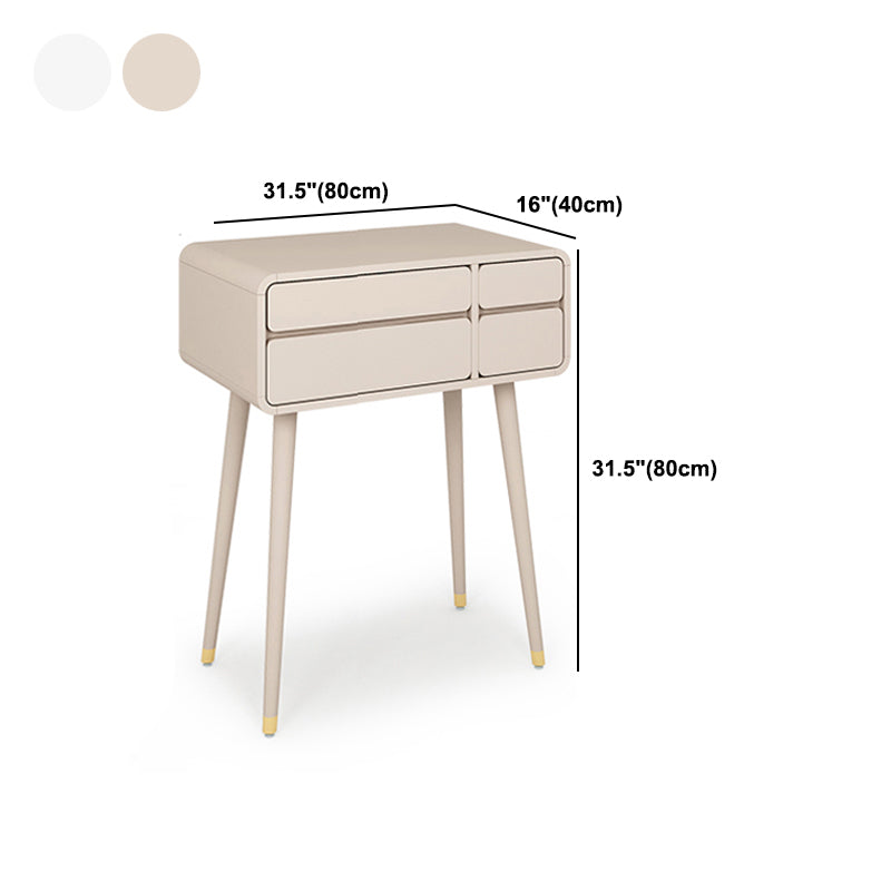 Modern Wooden Vanity Set with Stool for Living Room 31.5" High