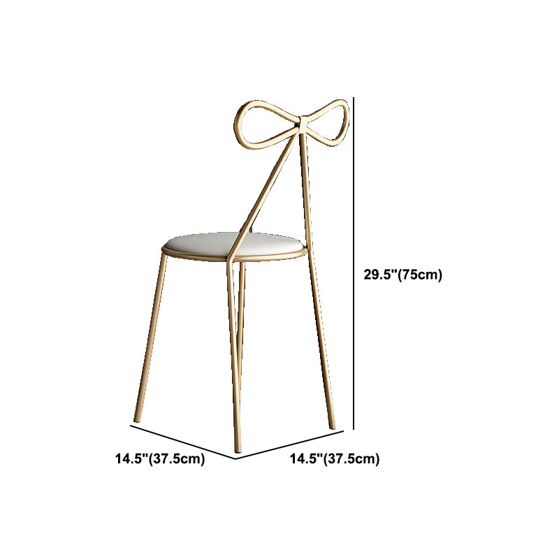 Glam Makeup Vanity Table with Drawers and Chari in White for Bedroom