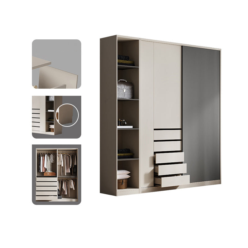 Manufactured Wood Modern Cabinet for Bedroom Sliding Door Storage Cabinet