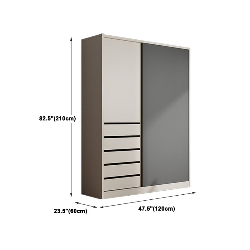 Manufactured Wood Modern Cabinet for Bedroom Sliding Door Storage Cabinet
