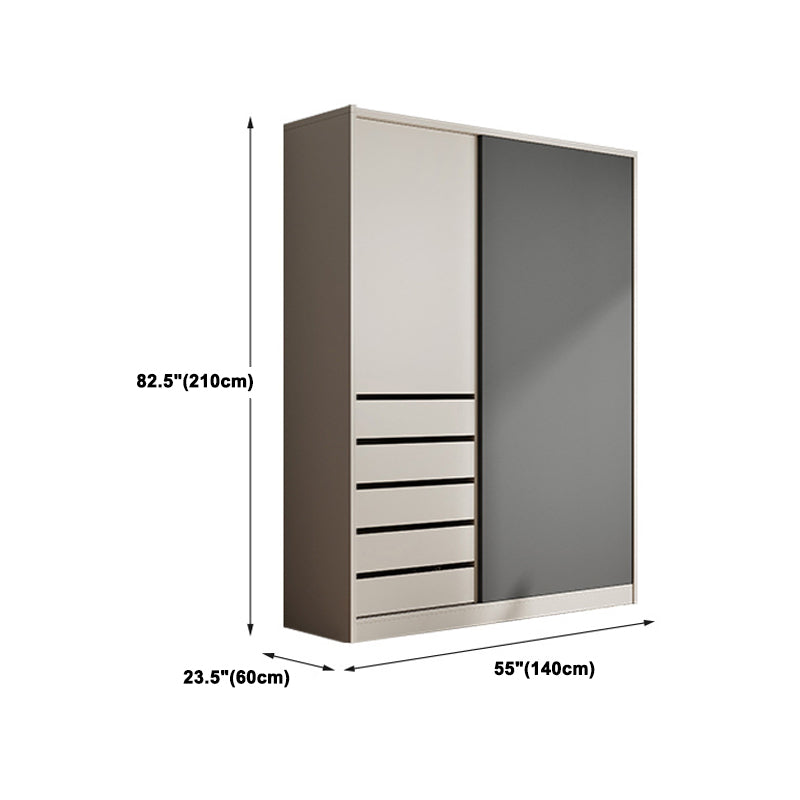 Manufactured Wood Modern Cabinet for Bedroom Sliding Door Storage Cabinet