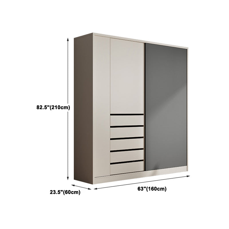 Manufactured Wood Modern Cabinet for Bedroom Sliding Door Storage Cabinet